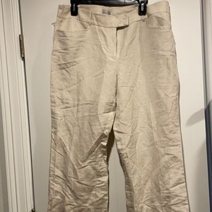 Tahari wide leg linen pants - Size 14